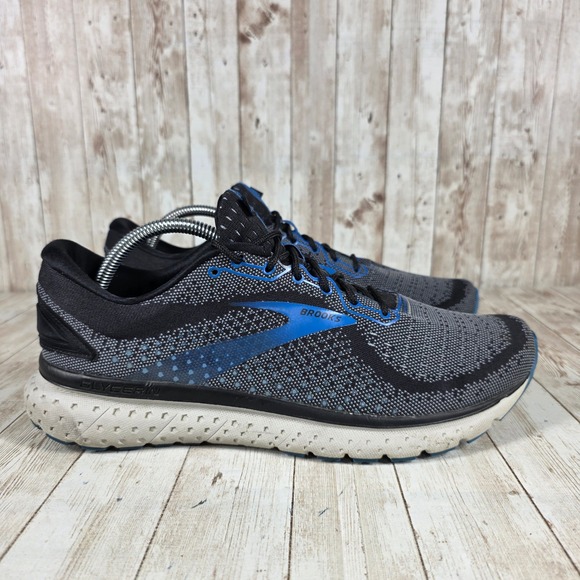 Brooks Glycerin 18 Running Shoes‎ Cushioned Athletic Sneakers Black Blue 10.5 - Picture 1 of 8